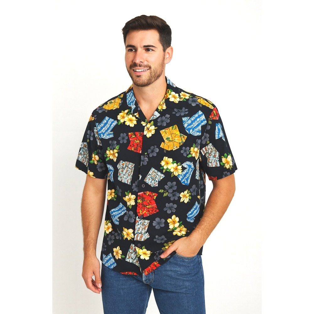 Aloha Republic Made in Hawaii Hawaiian Shirt of Shirts XL Floral Vacation Resort